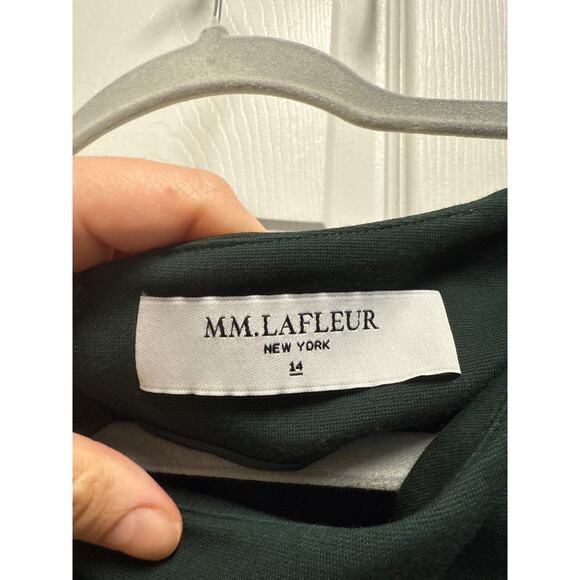 MM Lafleur Lydia Twist Strap Classic Career Sheath Dress in Forest Green Size 14 - Picture 8 of 9